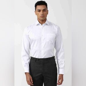 Van Heusen Men's White Striped Shirt